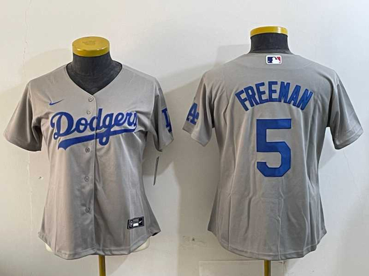 Women's Los Angeles Dodgers #5 Freddie Freeman Grey Cool Base Stitched Jersey,We sell and wholesale Women's Los Angeles Dodgers #5 Freddie Freeman Grey Cool Base Stitched Jersey on line form chian!